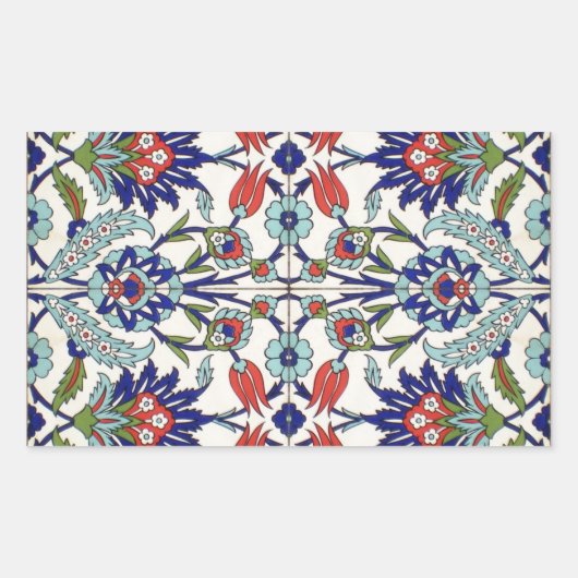 Türkischer Fliesenrechteck-Sticker Rechteckiger Aufkleber (Vorderseite)