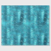 Türkischer Glitzer Glitzy Stripes Geschenkpapier (Flach)