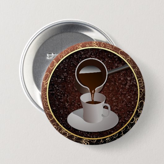 Türkischer Kaffee Button (Vorne & Hinten)