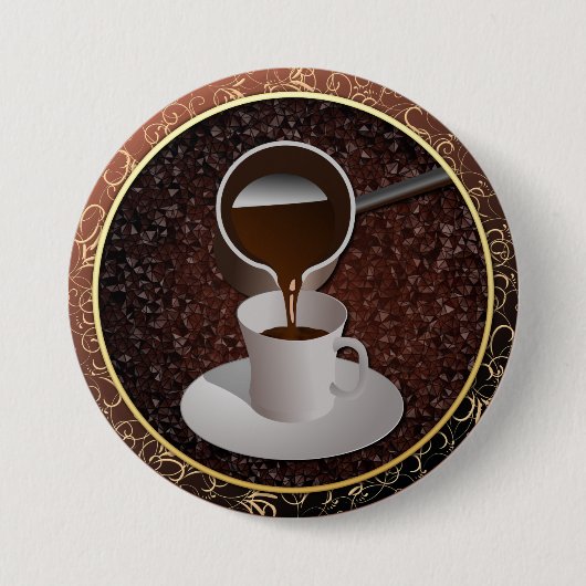 Türkischer Kaffee Button (Vorderseite)