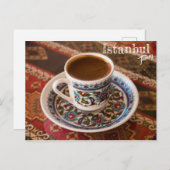 Türkischer Kaffee in Istanbul, Türkei Postkarte (Vorne/Hinten)