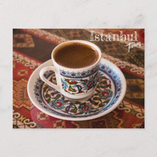 Türkischer Kaffee in Istanbul, Türkei Postkarte (Vorderseite)