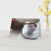 Türkischer Kaffee Notecard Karte (Gelbe Blume)