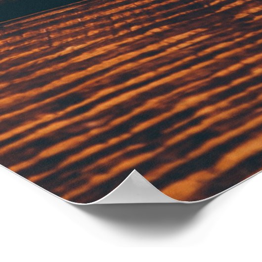 Türkischer Kaffee und frisch Croissant Poster (Ecke)