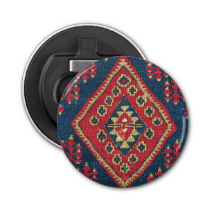 Türkischer Kilim Tepet Rug Antique Red Blue Flaschenöffner