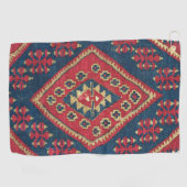 Türkischer Kilim Tepet Rug Antique Red Blue Golfhandtuch (Horizontal)