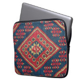 Türkischer Kilim Tepet Rug Antique Red Blue Laptopschutzhülle (Vorderseite Links)