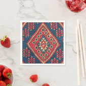 Türkischer Kilim Tepet Rug Antique Red Blue Serviette (Beispiel)