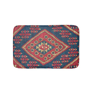 Türkischer Kilim-Teppich-Rot Blau Antik Badematte