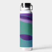 Türkischer lila Gradientenname Trinkflasche (Rückseite)