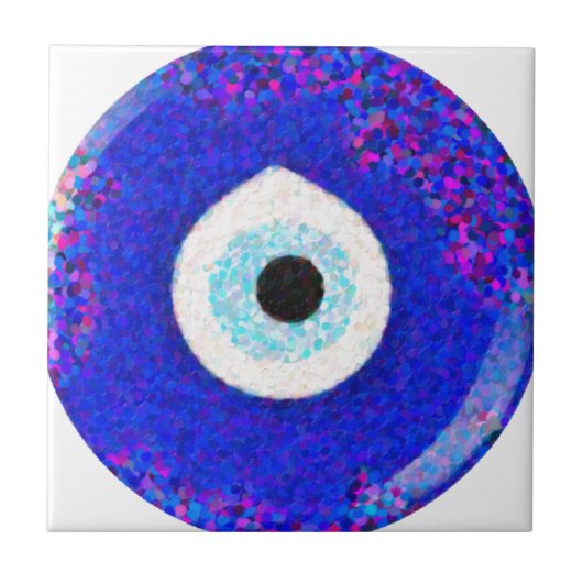 Türkischer Nazar-Blicks-Entwurf Fliese (Vorderseite)