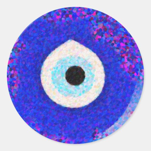 Türkischer Nazar-Blicks-Entwurf Runder Aufkleber (Vorderseite)