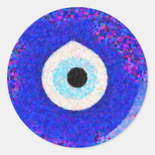 Türkischer Nazar-Blicks-Entwurf Runder Aufkleber