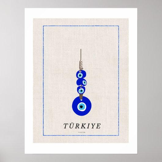 Türkischer Nazar Böser Blick Schutz Poster (Vorne)