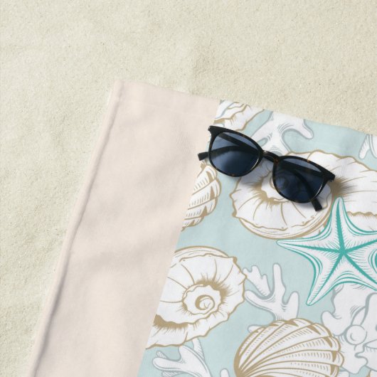 Türkischer Sand Strand Monogram Beach Handtuch (Beispiel)