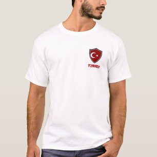 Türkischer Schildflagge-T - Shirt