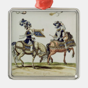 Türkischer Schlagzeuger und Trompeter Ornament Aus Metall