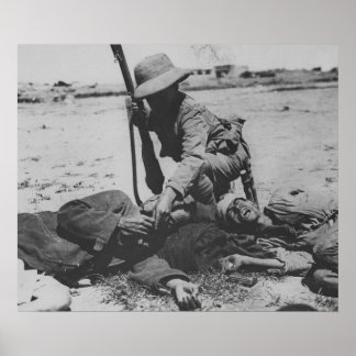 Türkischer Soldat verhungern Poster