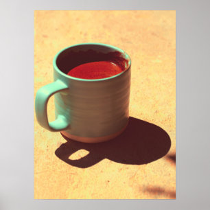 Türkischer Tasse-Cup mit Kaffee-Rich Foie Poster