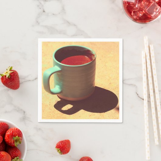 Türkischer Tasse-Cup mit Kaffee-Rich Foie Serviette (Beispiel)