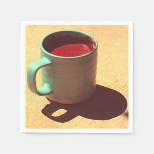 Türkischer Tasse-Cup mit Kaffee-Rich Foie Serviette (Vorderseite)