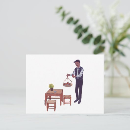 Türkischer Tee (Çay) Postkarte (Stehend Vorderseite)