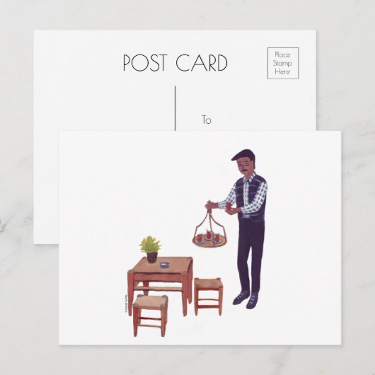 Türkischer Tee (Çay) Postkarte (Vorne/Hinten)