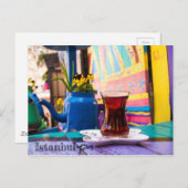 Türkischer Tee in Istanbul, Türkei Postkarte (Vorne/Hinten)