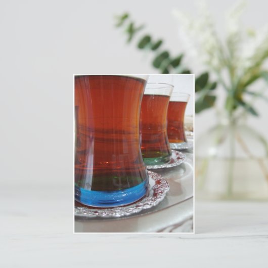 Türkischer Tee Postkarte (Stehend Vorderseite)
