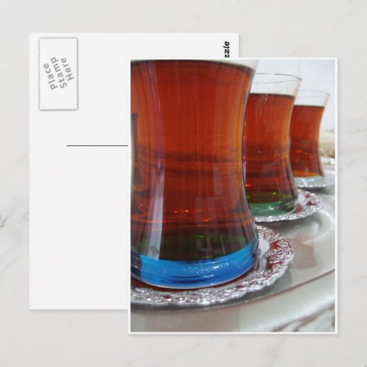 Türkischer Tee Postkarte (Vorne/Hinten)