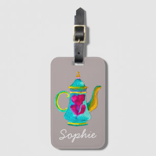 Türkischer Teekessel in Whimsikfarbe Gepäckanhänger