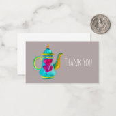 Türkischer Teekessel in Whimsikfarbe Mitteilungskarte (Vorderseite/Rückseite Beispiel)