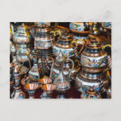 Türkischer Teekessel zum Verkauf in Istanbul Türke Postkarte (Vorderseite)