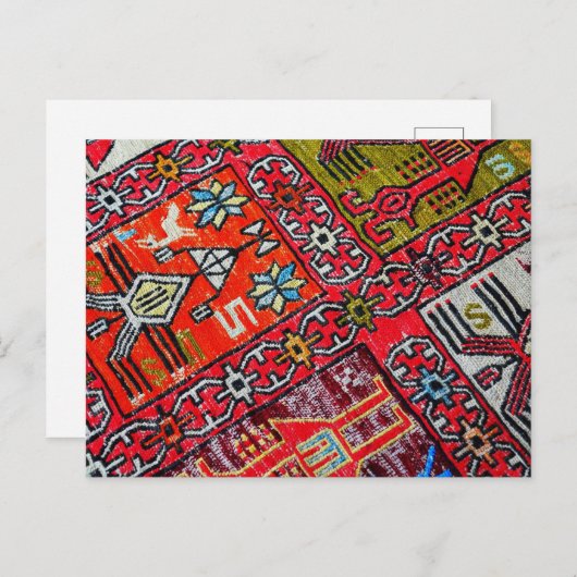 Türkischer Teppich Feiertagspostkarte (Vorne/Hinten)