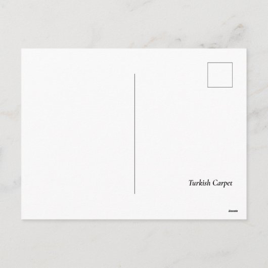 Türkischer Teppich Feiertagspostkarte (Rückseite)
