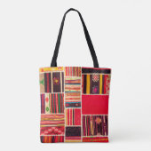 Türkischer Teppichboden handgefertigt. Patchwork Tasche (Rückseite)