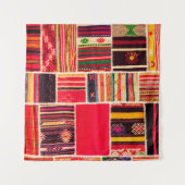 Türkischer Teppichboden handgefertigt. Patchwork Wandteppich (Vorderseite (Horizontal))