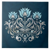 Türkischer Tulpe Ottoman inspiriert Fliese (Vorderseite)