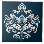 Türkischer Tulpe Ottoman inspiriert Fliese (Vorderseite)