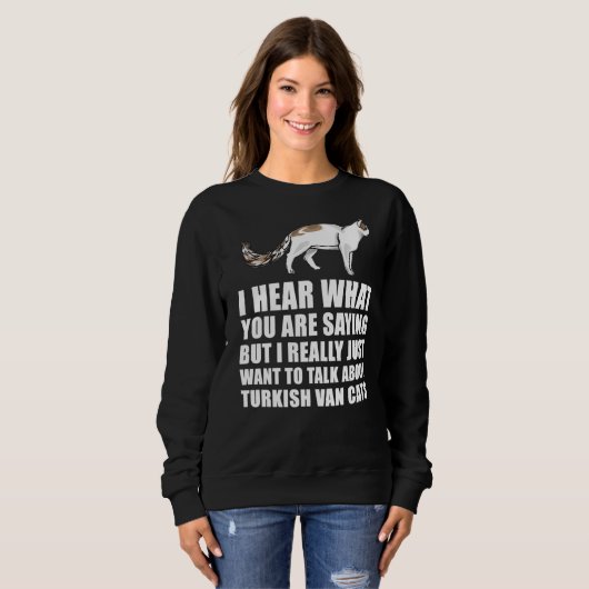 Türkischer Van Cat Sweatshirt (Vorne ganz)