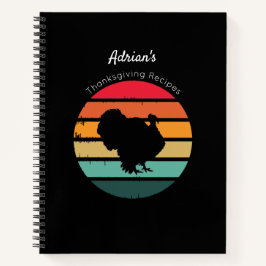 Türkischer Vogel Not Vintager Erntedank Rezept Notizblock