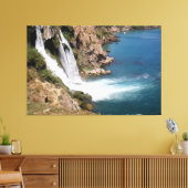 Türkischer Wasserfall Duden mit mediterranem Meer Leinwanddruck (Insitu (Wohnzimmer))