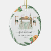 Türkisches Abendessen | Erste Weihnachts-Zuhause Keramik Ornament (Rechts)