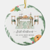 Türkisches Abendessen | Erste Weihnachts-Zuhause Keramik Ornament (Vorne)