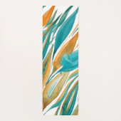 Türkisches Abstraktes Herbst Kunst Mit Monogramm Yogamatte (Rückseite)