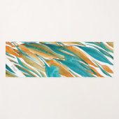 Türkisches Abstraktes Herbst Kunst Mit Monogramm Yogamatte (Vorderseite (Horizontal))