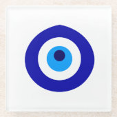 Türkisches Amulett nannte Nazar Glasuntersetzer (Vorderseite)