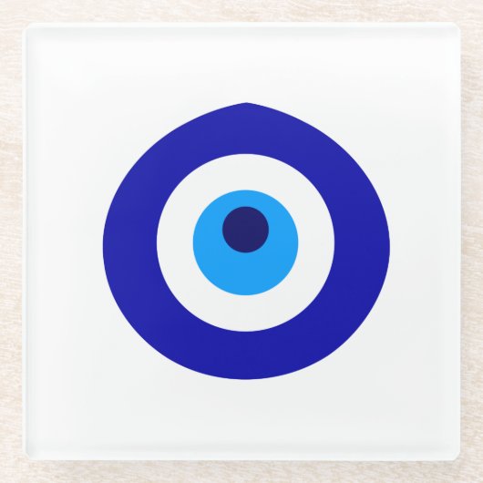 Türkisches Amulett nannte Nazar Glasuntersetzer (Vorderseite)