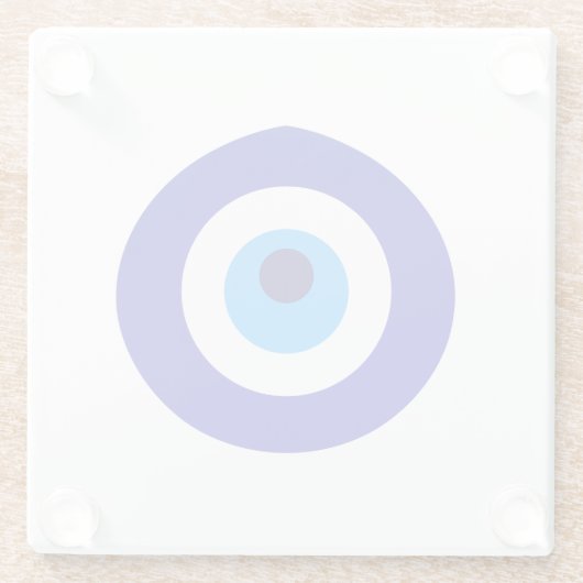 Türkisches Amulett nannte Nazar Glasuntersetzer (Rückseite)