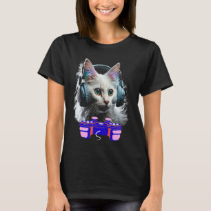Türkisches Angora Cat Player Tiervideospiel T-Shirt